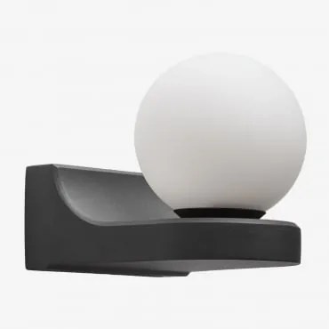 Lanham Aplique De Parede Em Alumínio Preto - Sklum