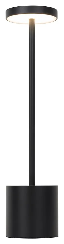 Set of 2 Outdoor Table Lamps Black Incl. LED and Dimmer Rechargeable - Dupont Design