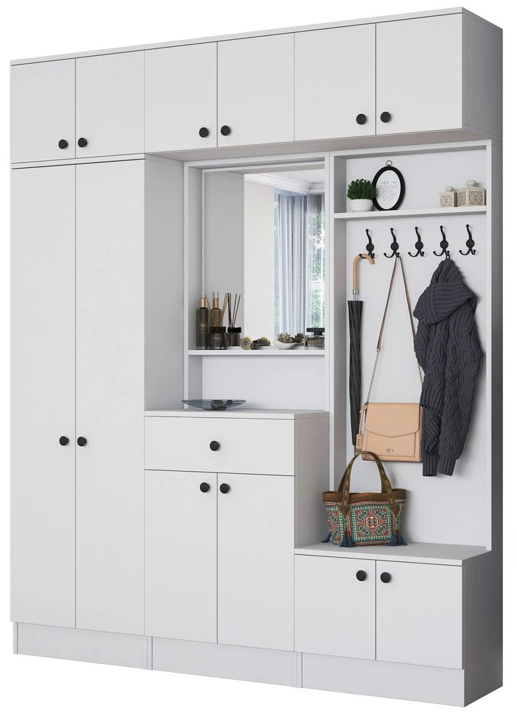 Hall Stand EA108 – Branco – 179,6 x 226,4 x 35,5 cm