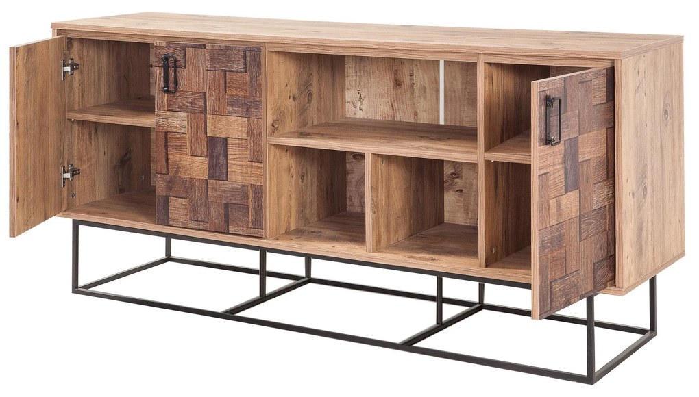 Console Quantum – Atlantic Pine Black – 180x80x40 cm