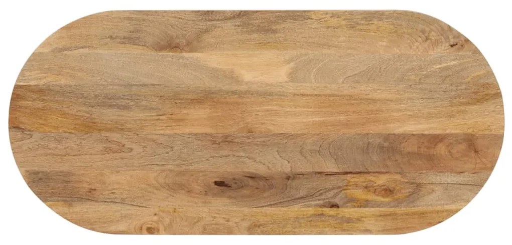 vidaXL Tampo de mesa oval 100x50x3,8 cm madeira de mangueira maciça