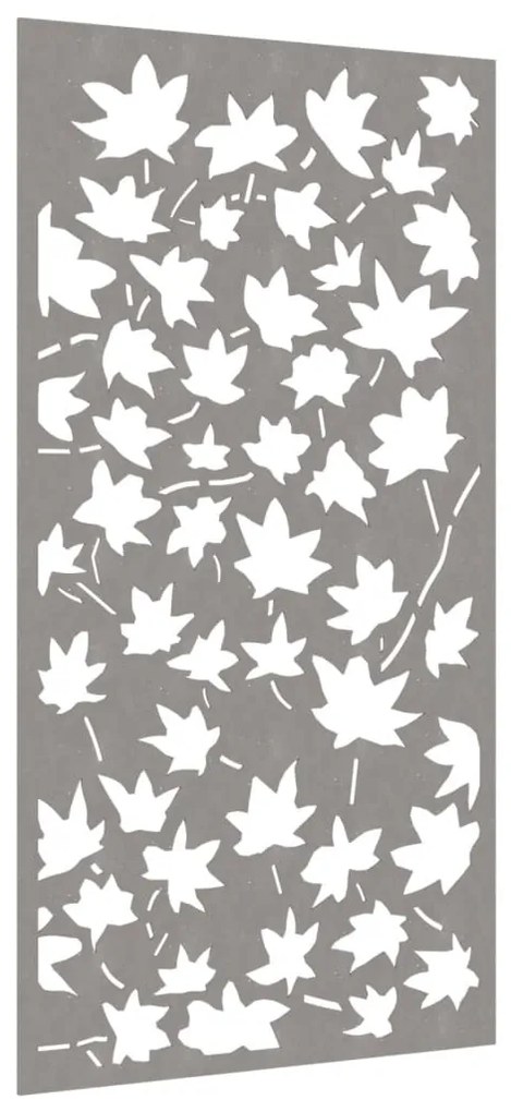Decoração p/ muro jardim 105x55 cm aço corten design folha ácer