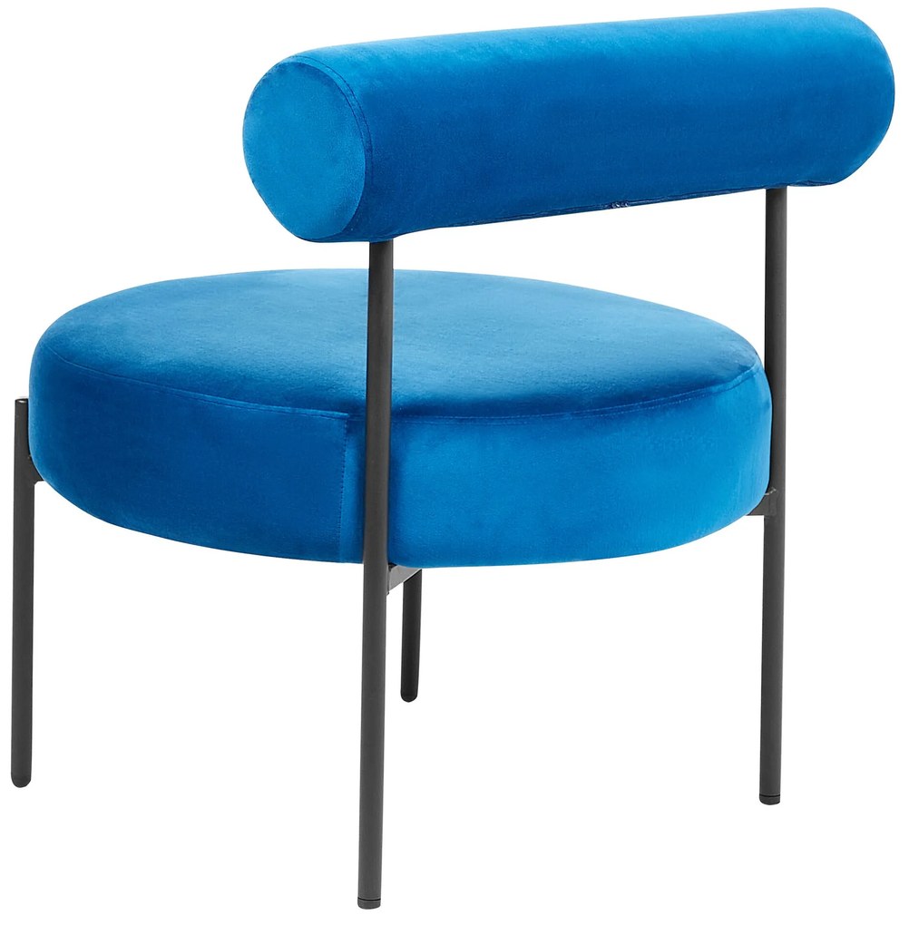 Poltrona em veludo azul marinho ALPHA Beliani