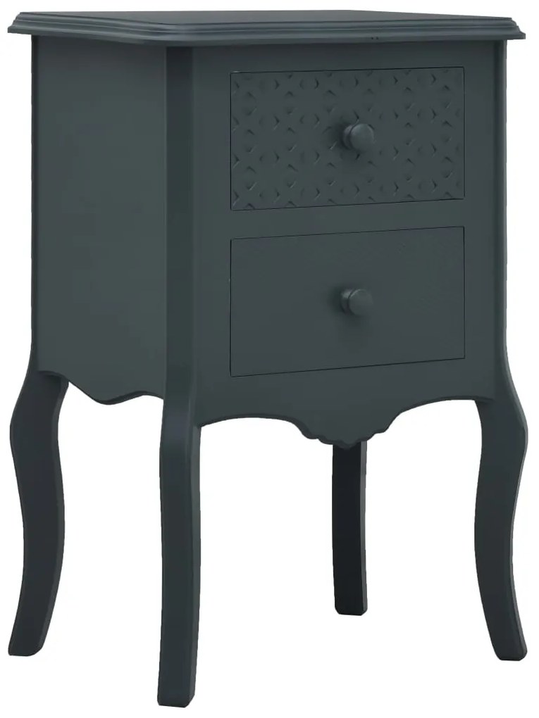 vidaXL Mesa de cabeceira 43x32x65 cm MDF cinzento