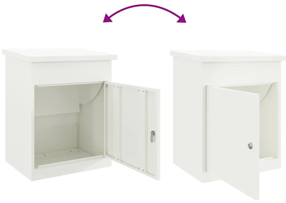 Caixa para entrega de pacotes Branco 44 x 35 x 59 cm Aço
