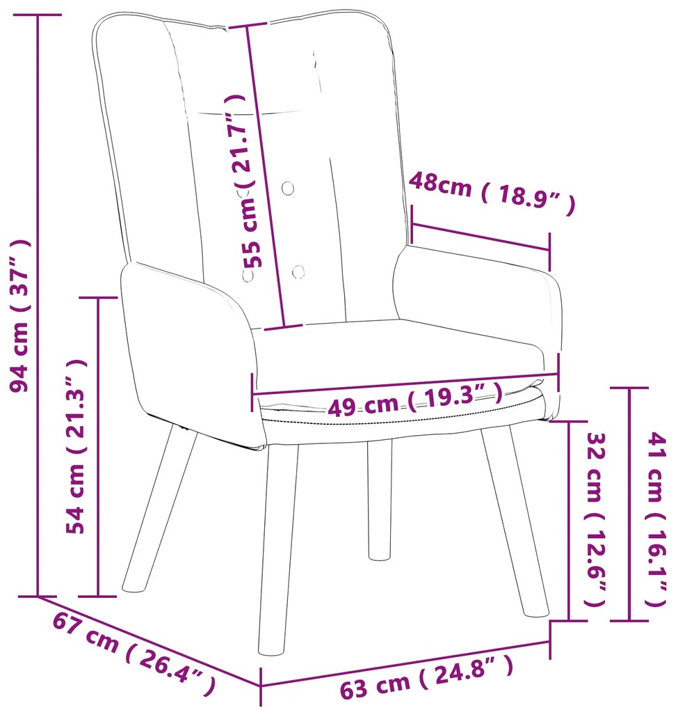 Cadeira Relaxante vidaXL em Tecidos Taupe