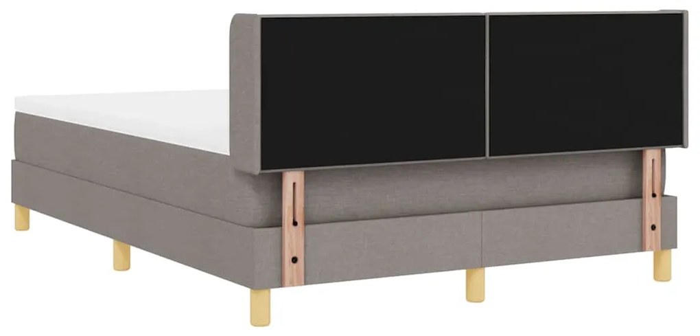 Cama Box com Colchão Taupe, 140 x 190 cm, Tecido