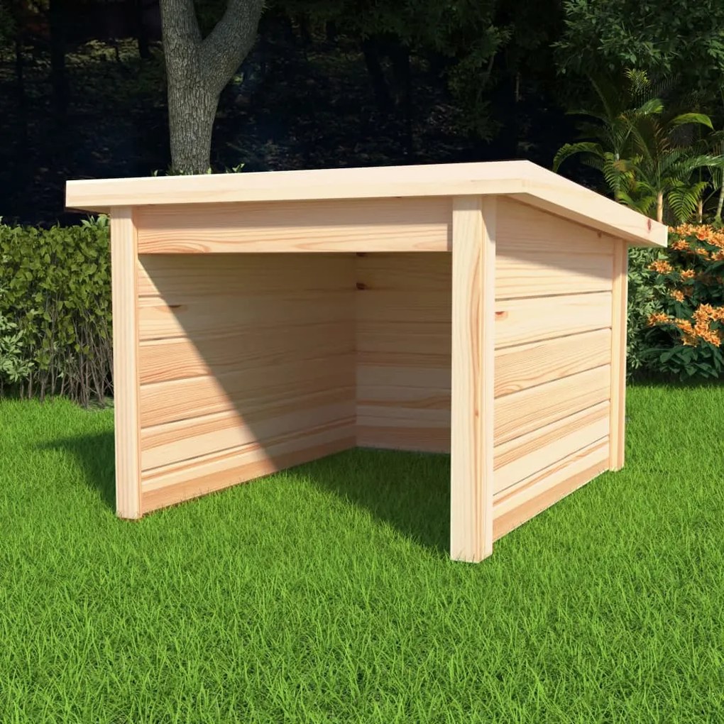 vidaXL Abrigo p/ cortador de relva 92x104x59,5 cm pinho maciço 19 mm