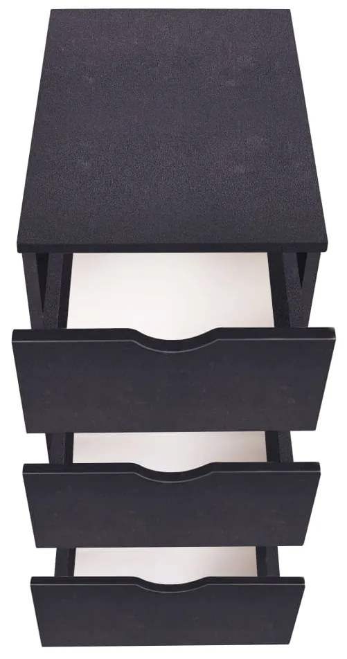 Unidade de gavetas 33x45x60 cm preto