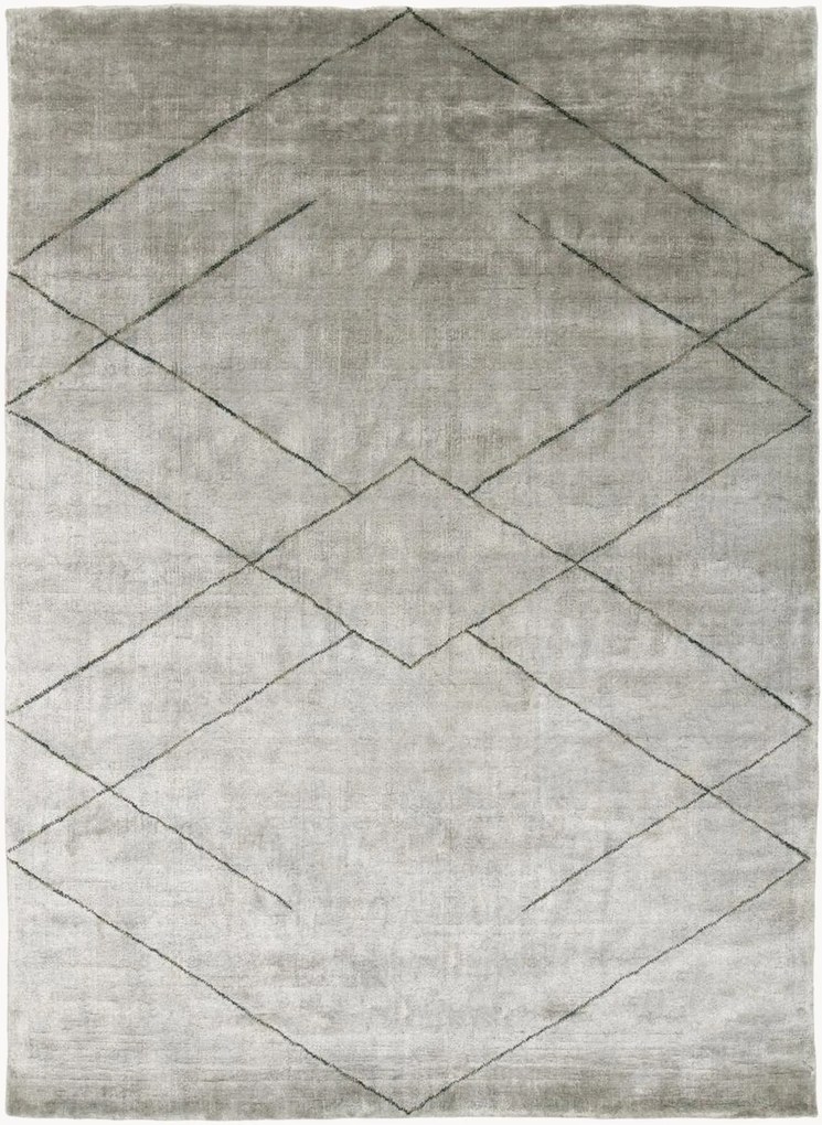 Tapete em viscose artesanal de pelo curto Tetsu