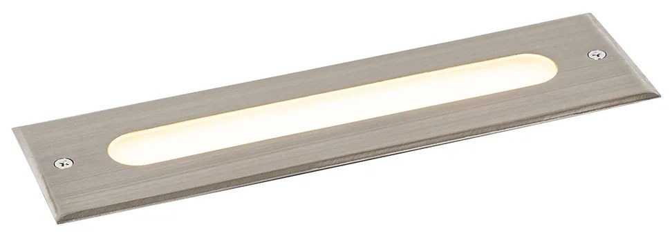 Foco de chão moderno em aço 30 cm com LED IP65 - Eline
