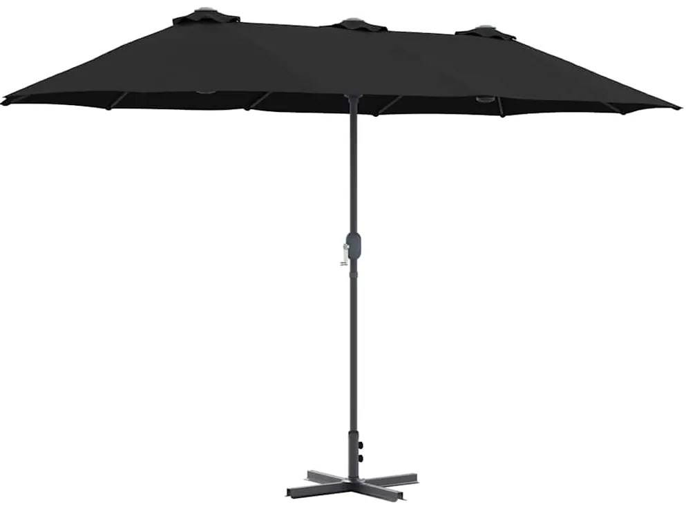 Guarda-sol de Jardim Preto 380 x 196 x 235 cm