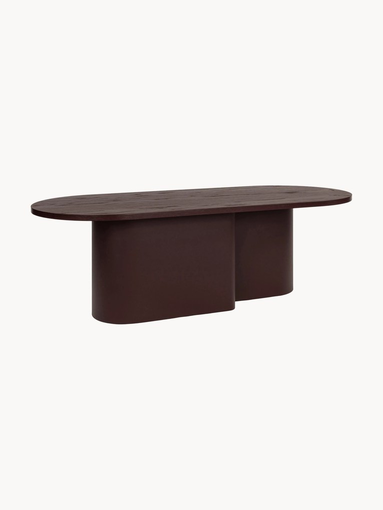 Mesa de centro oval em madeira Looi