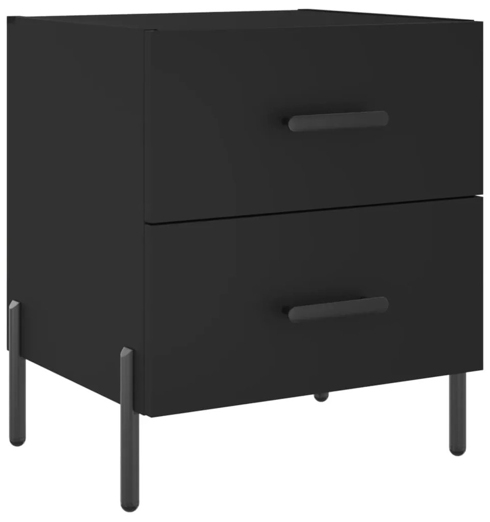 Mesas de cabeceira 2 pcs 40x35x47,5 cm deriv. de madeira preto