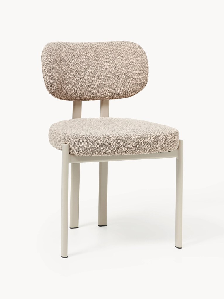 Cadeira de jantar estofada em bouclé Adrien