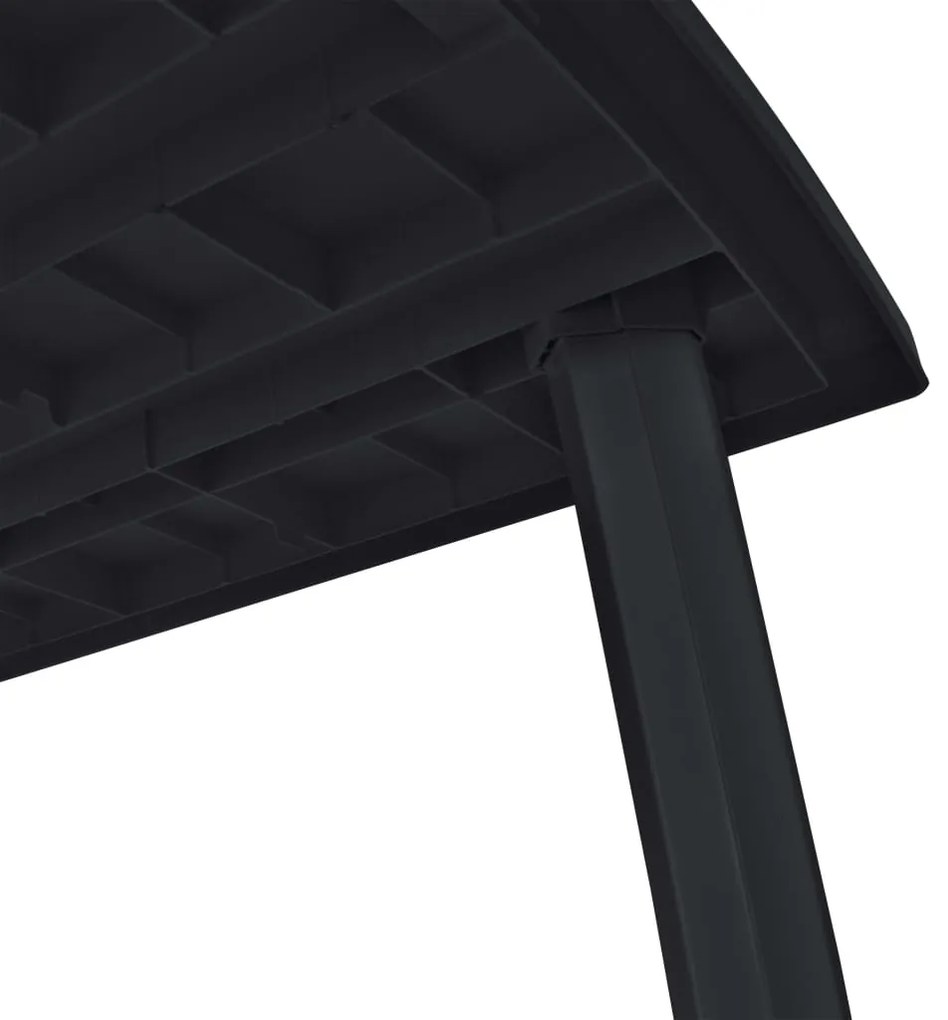 Mesa de jardim 216x90x72 cm plástico antracite