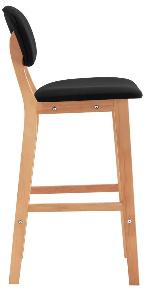 Bancos de bar 2 pcs tecido preto