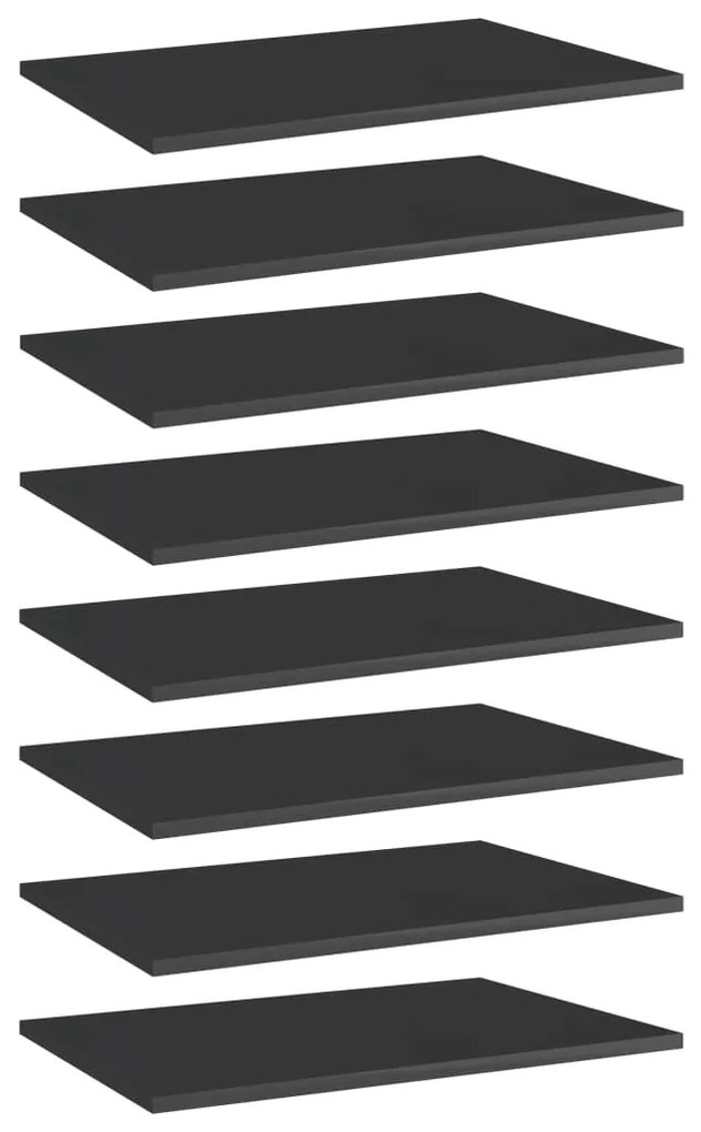 vidaXL Prateleiras para estante 8 pcs 60x40x1,5cm contraplacado preto