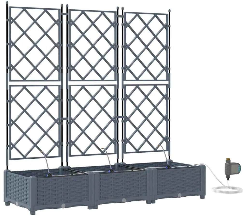 Jardineiras de Jardim 1 pc Cinzento-claro 120 x 40 x 126 cm