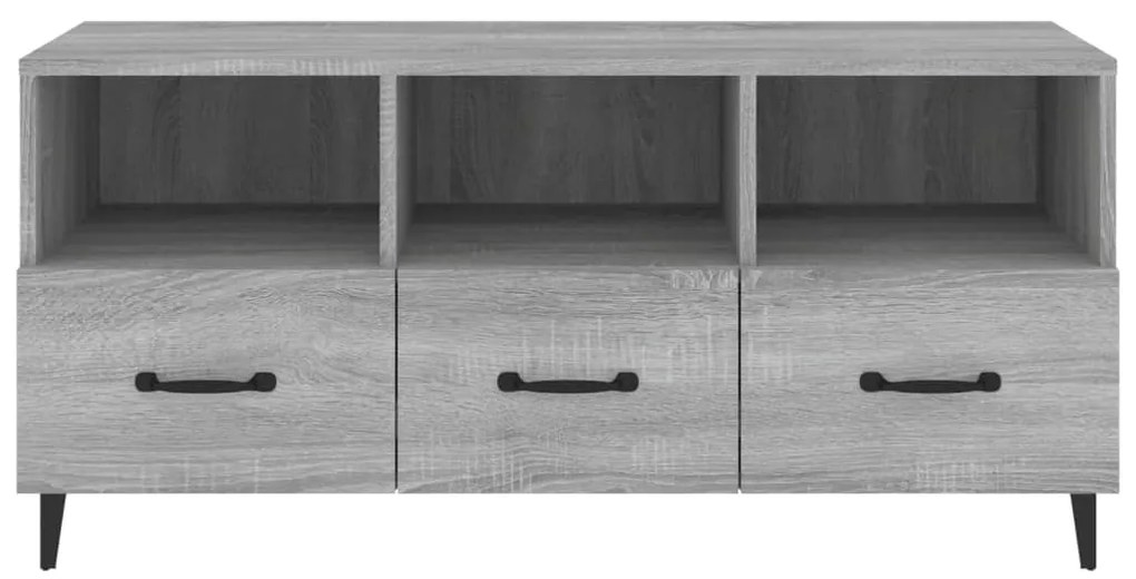 Móvel de TV 102x35x50 cm derivados de madeira cinzento sonoma