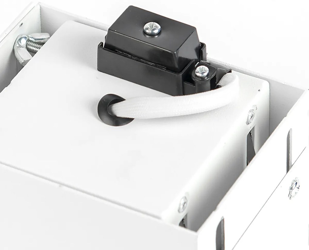 Conjunto de 12 focos embutidos brancos GU10 inclináveis sem moldura - Oneon