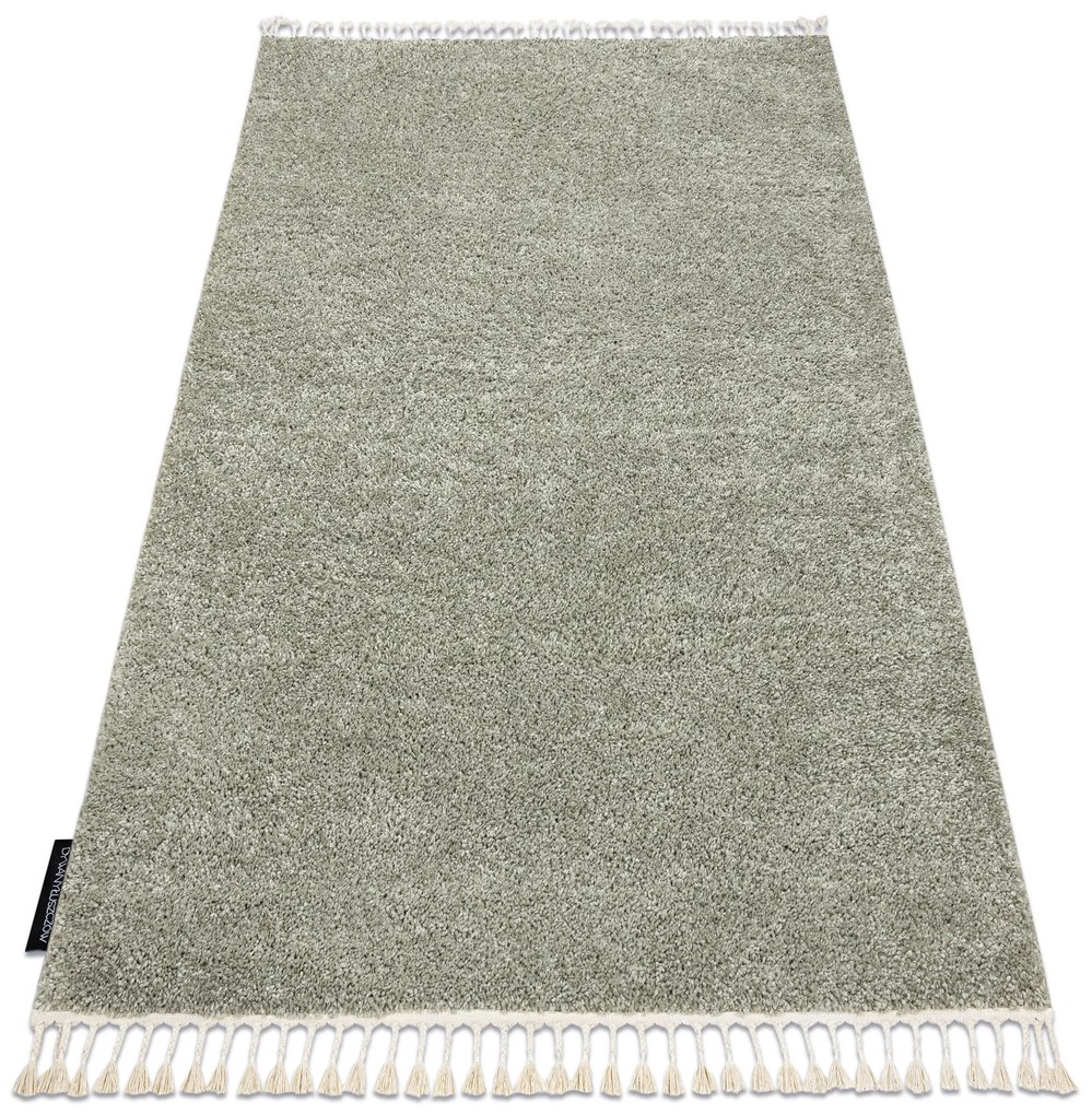 Tapete BERBER 9000 verde Franjas berbere marroquino shaggy - PRODUTO DE SEGUNDA GRAU