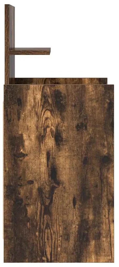 Mesas de cabeceira c/ 2 gavetas 2pcs 38x34x80cm carvalho fumado