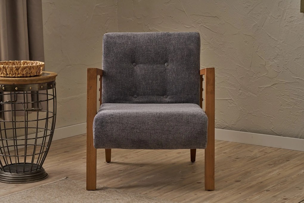 Cadeira Wing Kemer – Cinzento – 69x80x83 cm