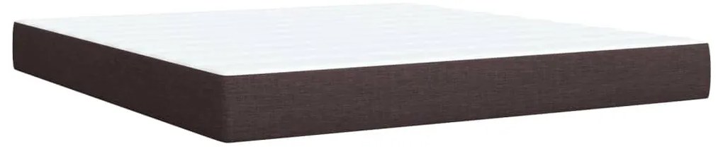 Cama com molas/colchão 180x200 cm tecido castanho-escuro