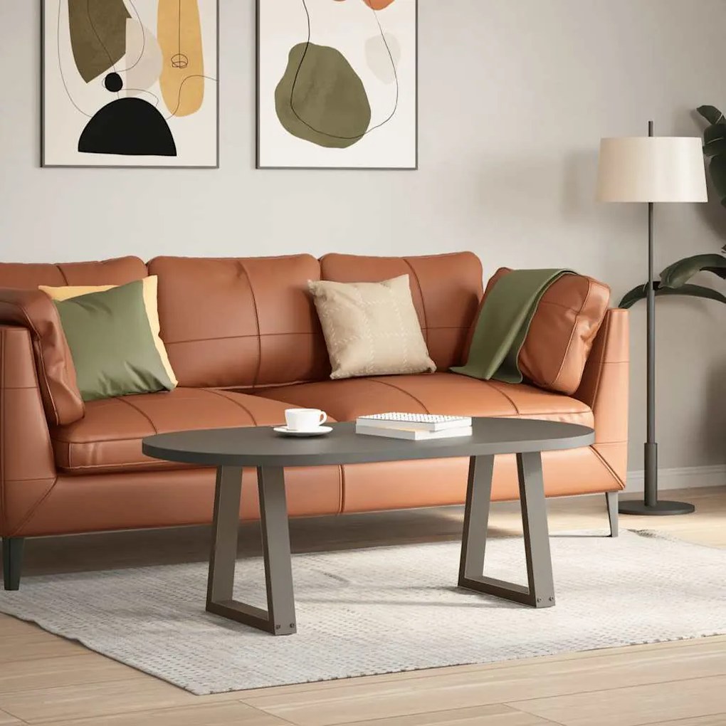 Pés para mesa de centro em formato de V, 2 peças, aço natural, 28x(42-