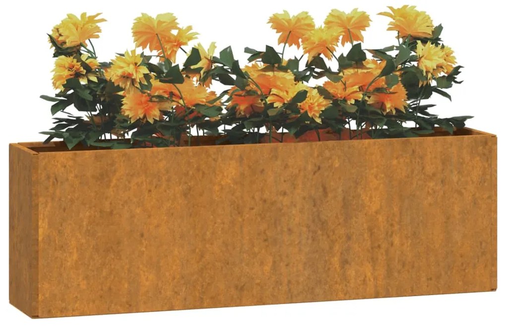 Vasos/floreiras de parede 2 pcs aço corten cor enferrujado