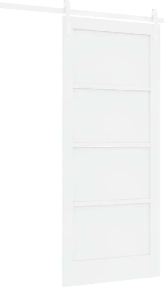 Porta Deslizante vidaXL com Conjunto de Hardware Branco 86x198.5 cm Ma