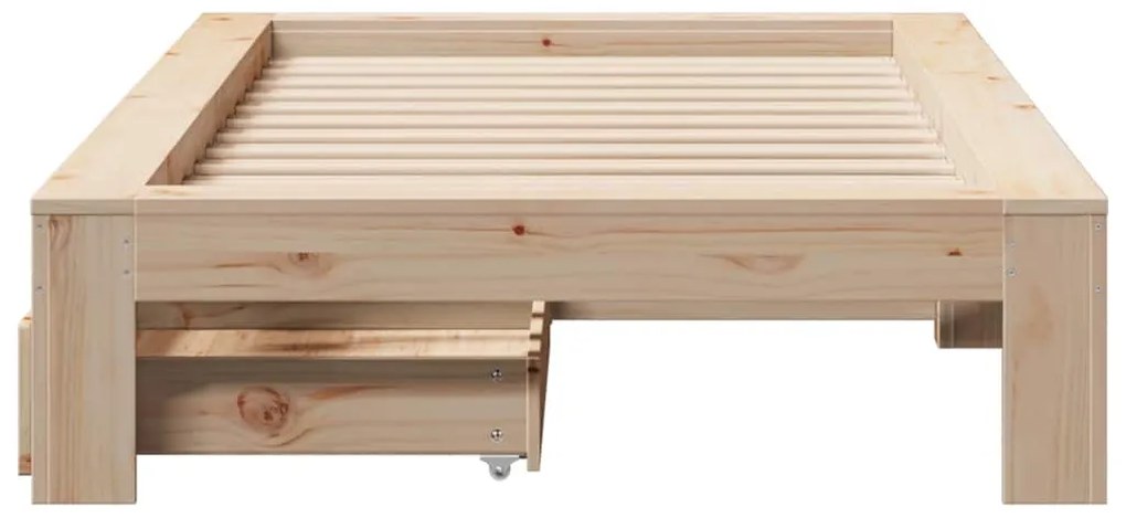 Cama sem colchão 90x190 cm madeira de pinho maciça