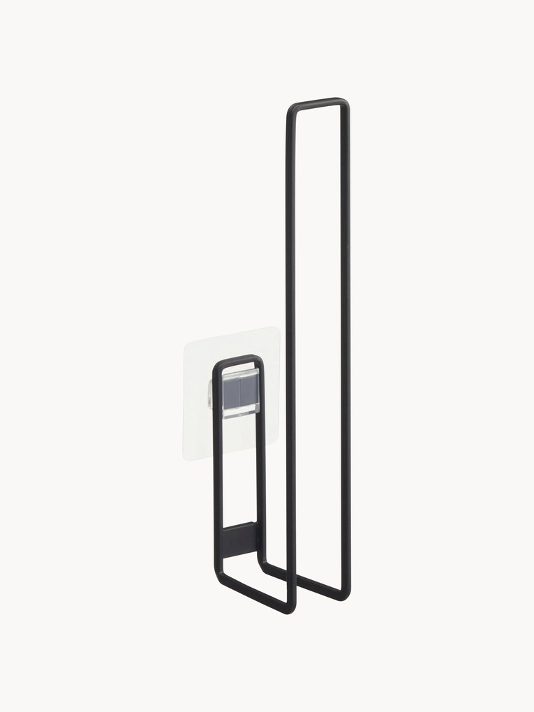 Wall-mounted Toilet Roll Holder Tower with Adhesive Hooks