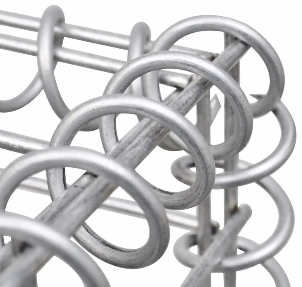 Canteiro elevado/cesto gabião 270x30x60 cm aço galvanizado