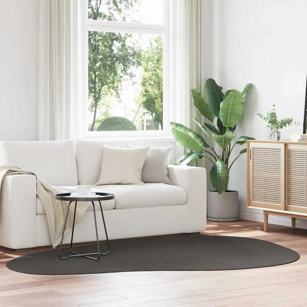 vidaXL Tapetes de área HUARTE Antracite 160 x 230 cm Poliéster