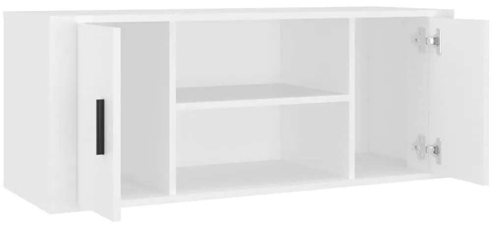 Móvel p/ TV 100x35x40cm madeira processada branco