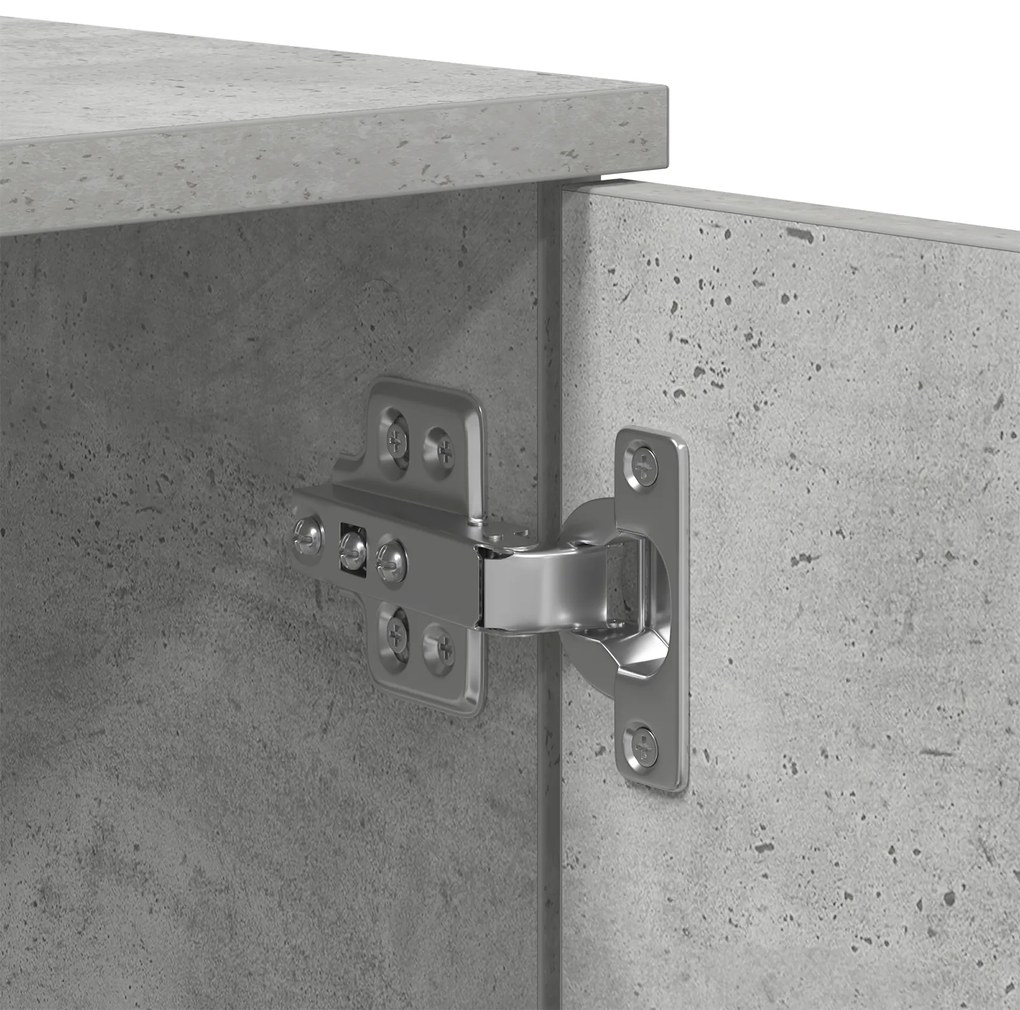 Estrutura de Cama com Armazenamento Cinza Concreto 90x190 cm