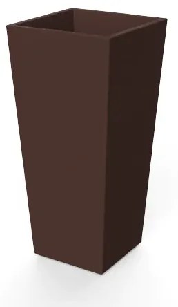 Vaso de flores colorido Polietileno CASA, JARDIM, RESTAURANTE, BAR MELISA ALTO 40 (40x40x90 cm) - Castanho