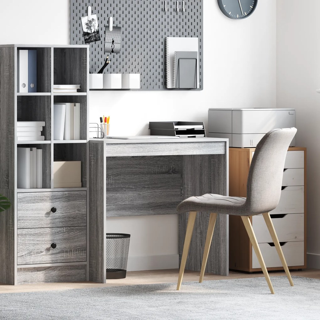 vidaXL Secretária Cinzento Sonoma 80x50x76 cm Madeira engenheirada