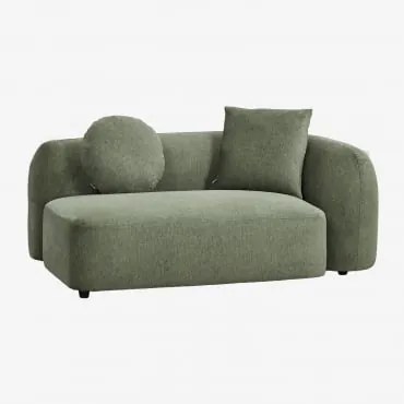 Módulo De Canto Direito De 2 Lugares Para Sofá Modular Em Chenille Coco Chenille Verde Sálvia - Sklum