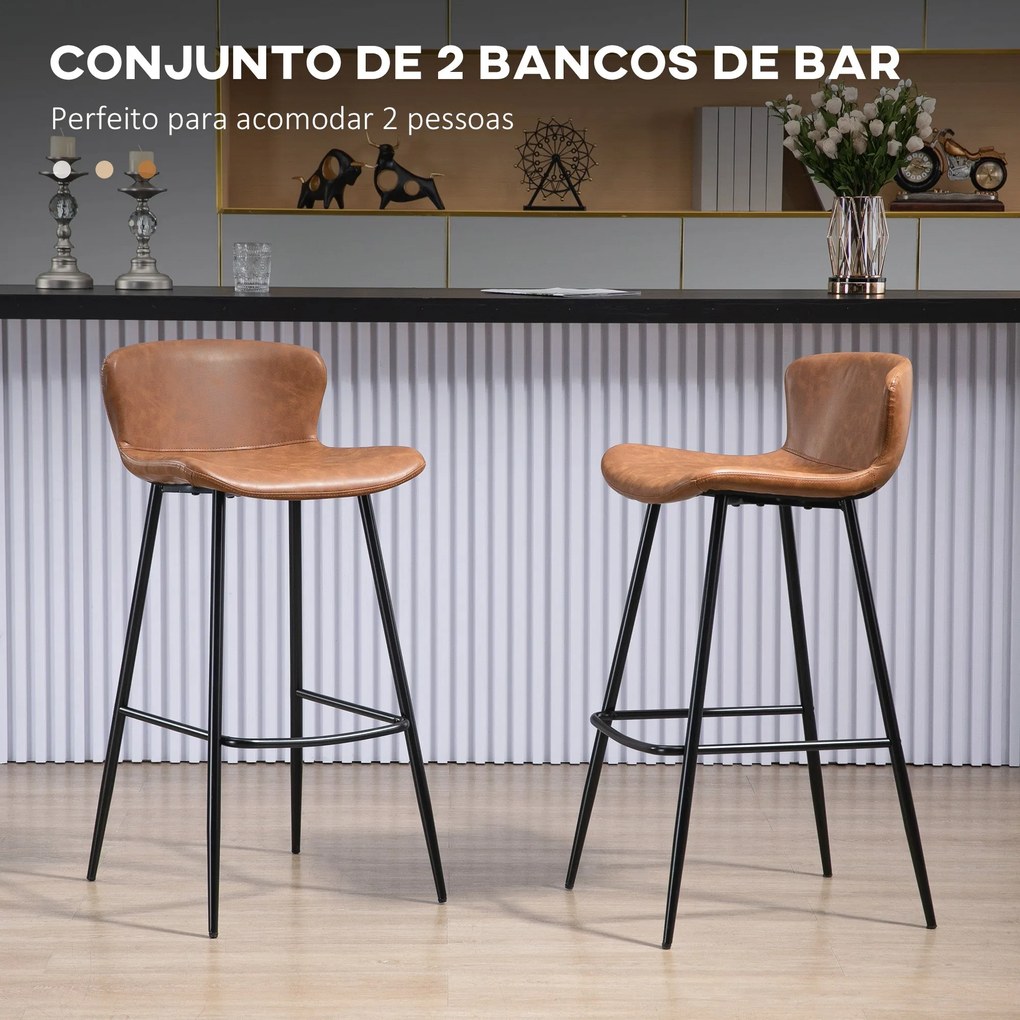 Conjunto de 2 Bancos Altos de Cozinha Bancos Altos de Cozinha com Enco