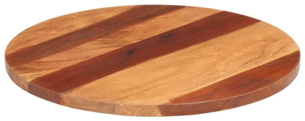 Tampo de mesa redondo madeira de acácia maciça 25-27 mm 60 cm