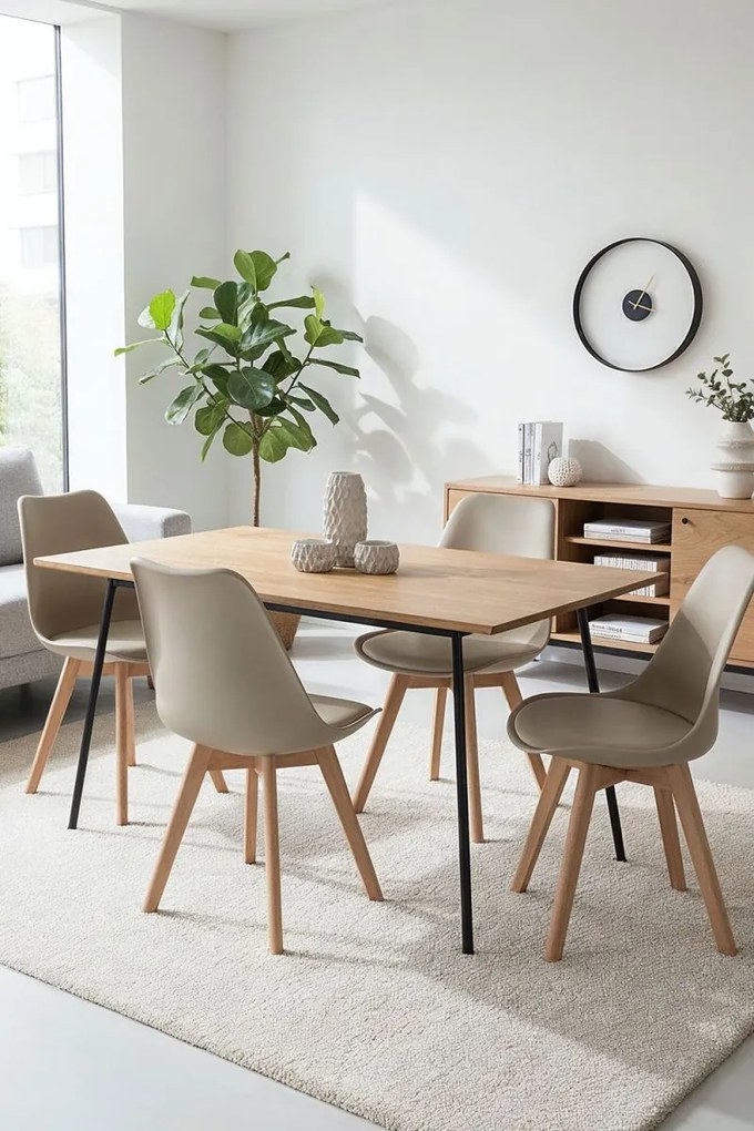 Pack 4 Cadeiras Synk Basic - Greige