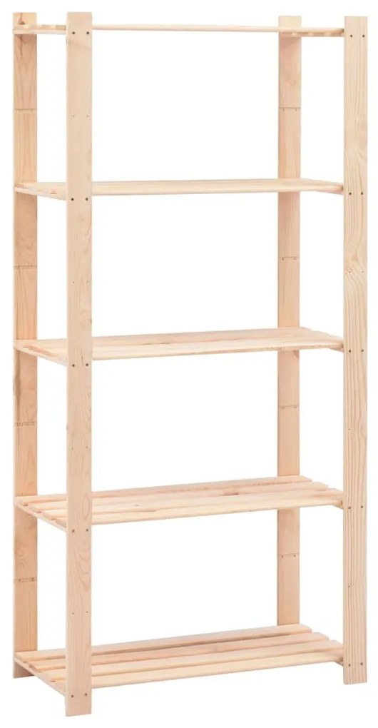 10 unidades arrumação 5 prateleiras 80x38x170cm pinho 250 kg