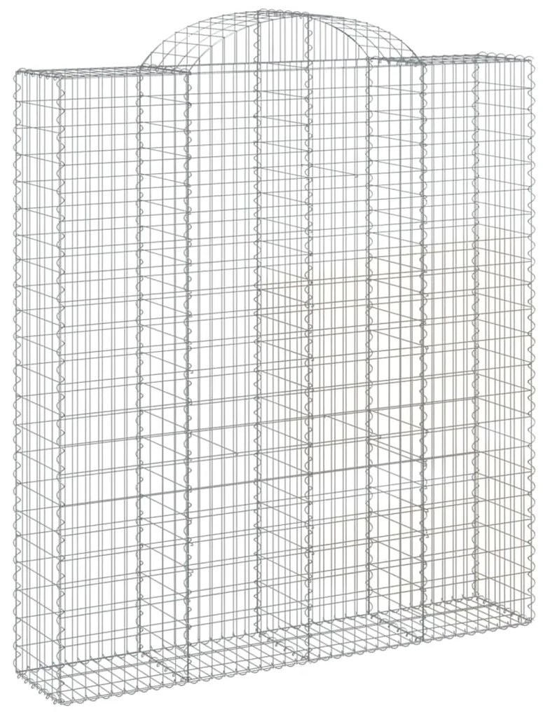 Cestos gabião arqueados 25 pcs 200x50x220/240 ferro galvanizado