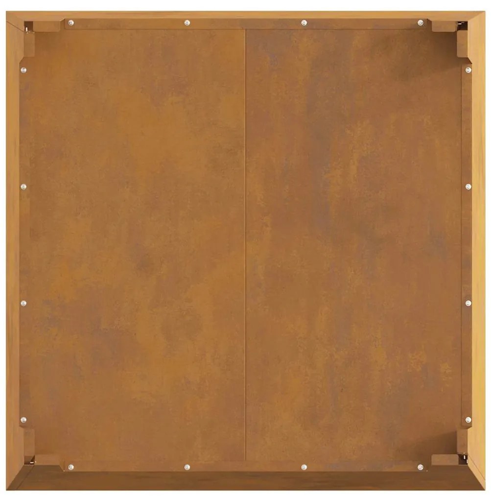 Fogueira Quadrada vidaXL 80x80x43 cm em Aço Envelhecido