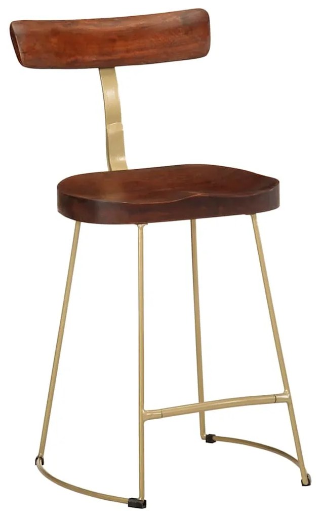Bancos de bar 2 pcs 49x43x79 cm madeira de mangueira maciça