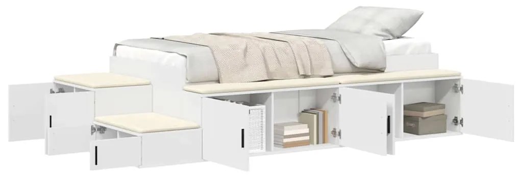 Estrutura de Cama Branca 75x190 cm