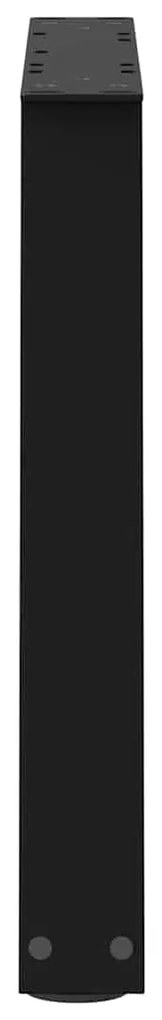 Pés para mesa de centro em V 2 peças preto 70x(42-43,3) cm aço